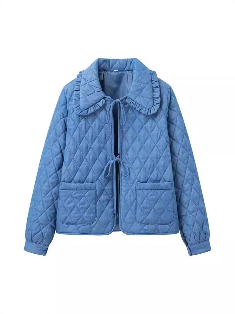 Damen Steppjacke mit großem Kragen und praktischen Taschen Drune
