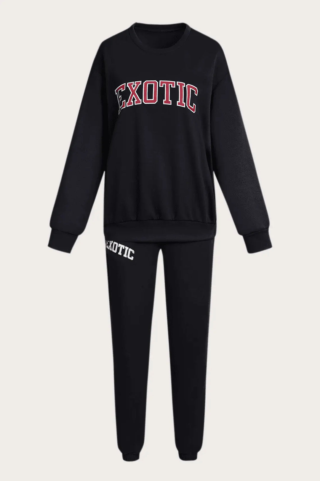 Damen Sportliches Sweatshirt und Jogginghose Set Drune