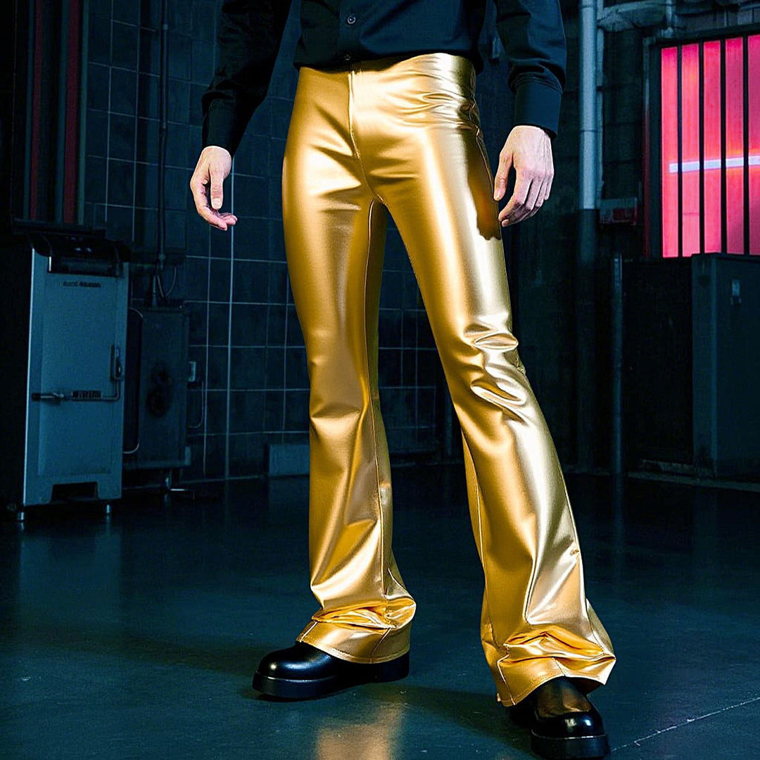 Damen Glänzende Bootcut-Hose aus hochwertigem Stretchmaterial Drune