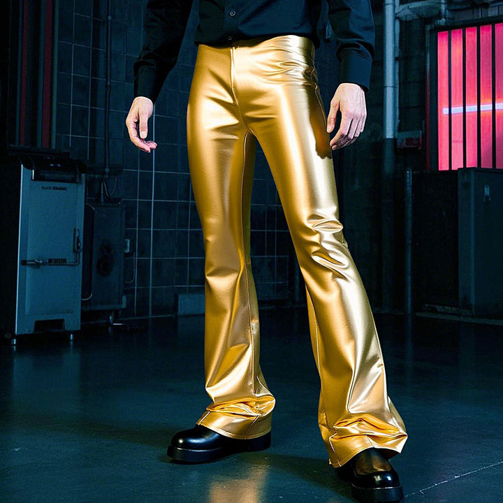 Damen Glänzende Bootcut-Hose aus hochwertigem Stretchmaterial Drune
