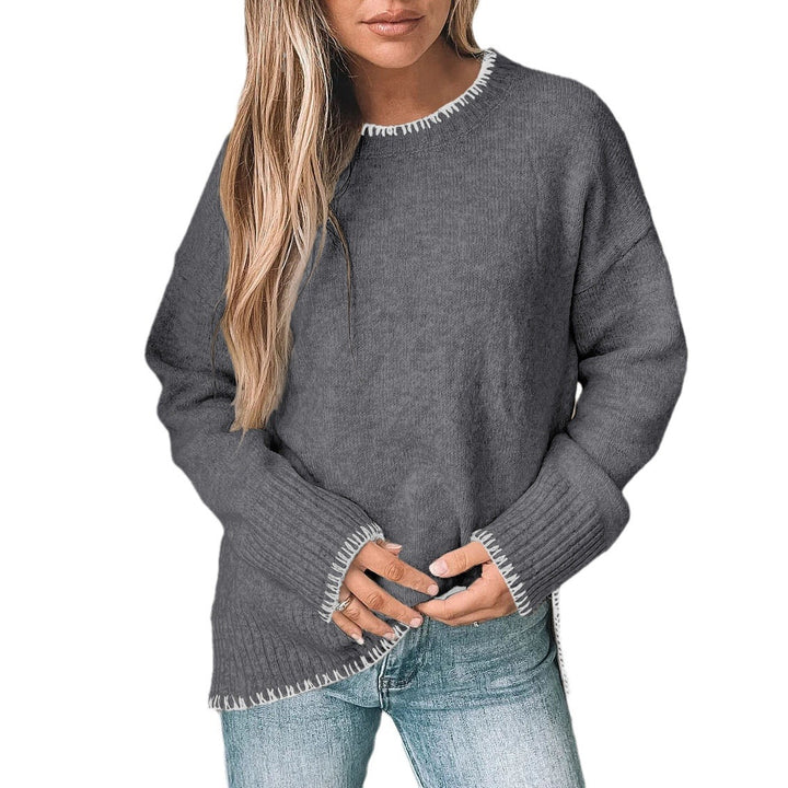 Damen Übergrößen Strickpullover Drune