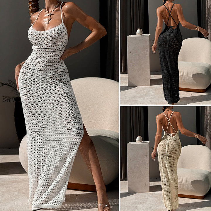 Damen gehäkeltes Maxikleid Drune