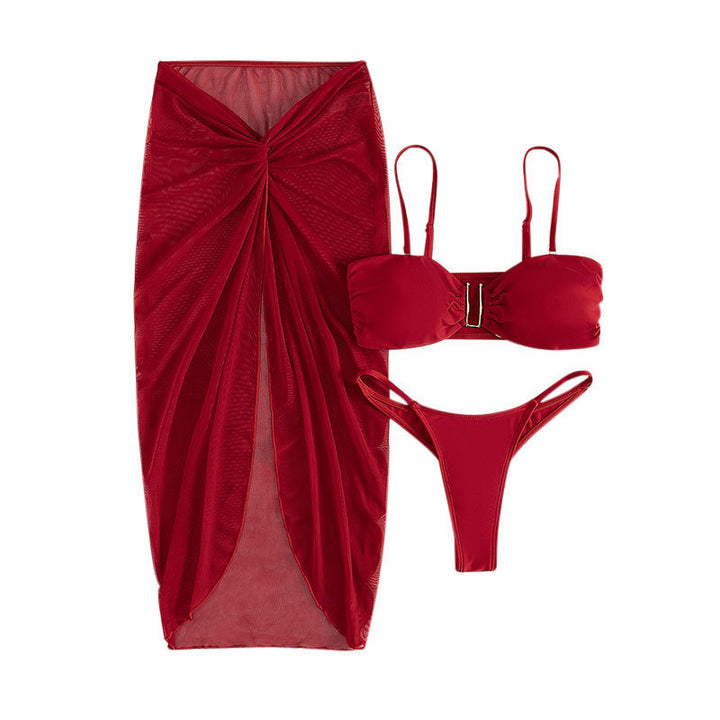 Damen Bikini-Set mit modischem Wickel-Rock Drune