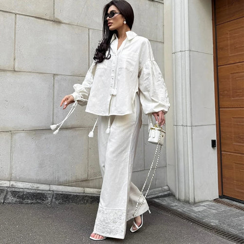 Damen lässige Loungewear-Kombination mit geblümtem Design Drune