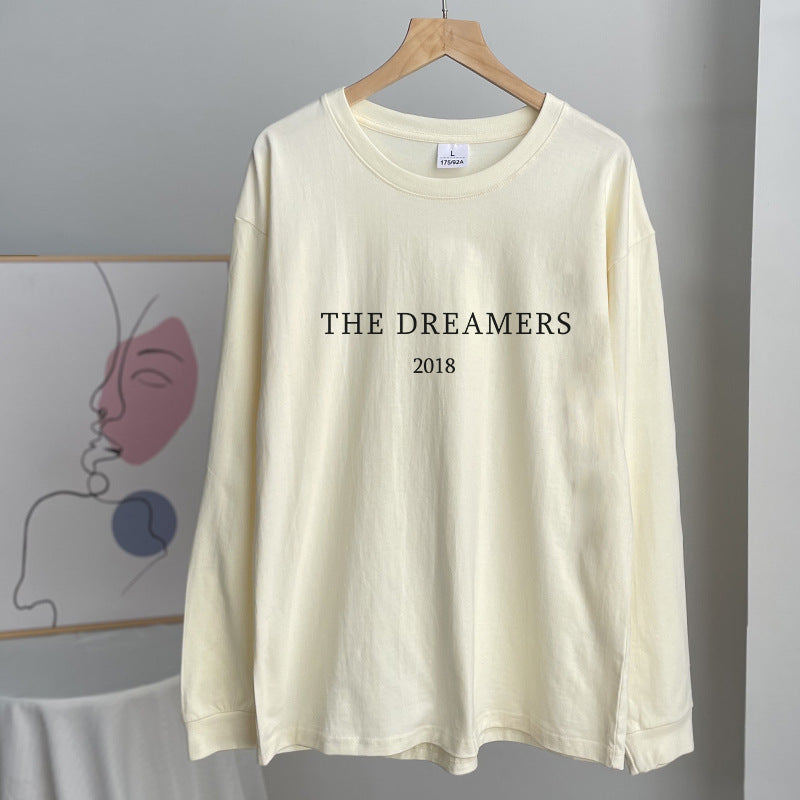 Damen lässiges Langarmshirt mit kreativem Print Drune