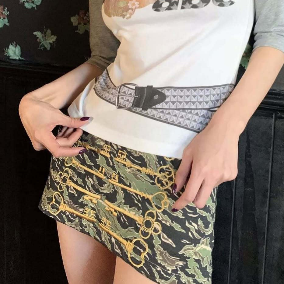 Damen Minirock mit einzigartigem Schlüssel-Design Drune