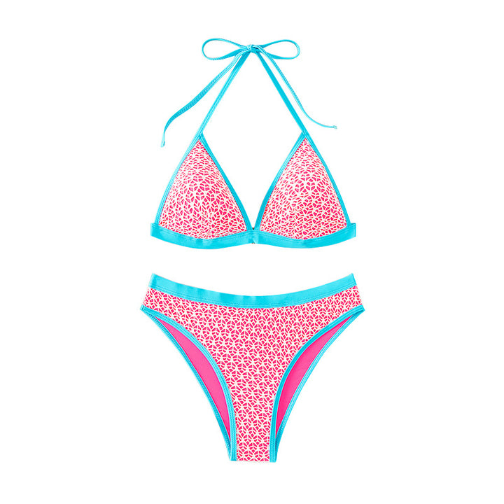 Damen Triangel-Bikini mit moderne geometrischen Mustern Drune