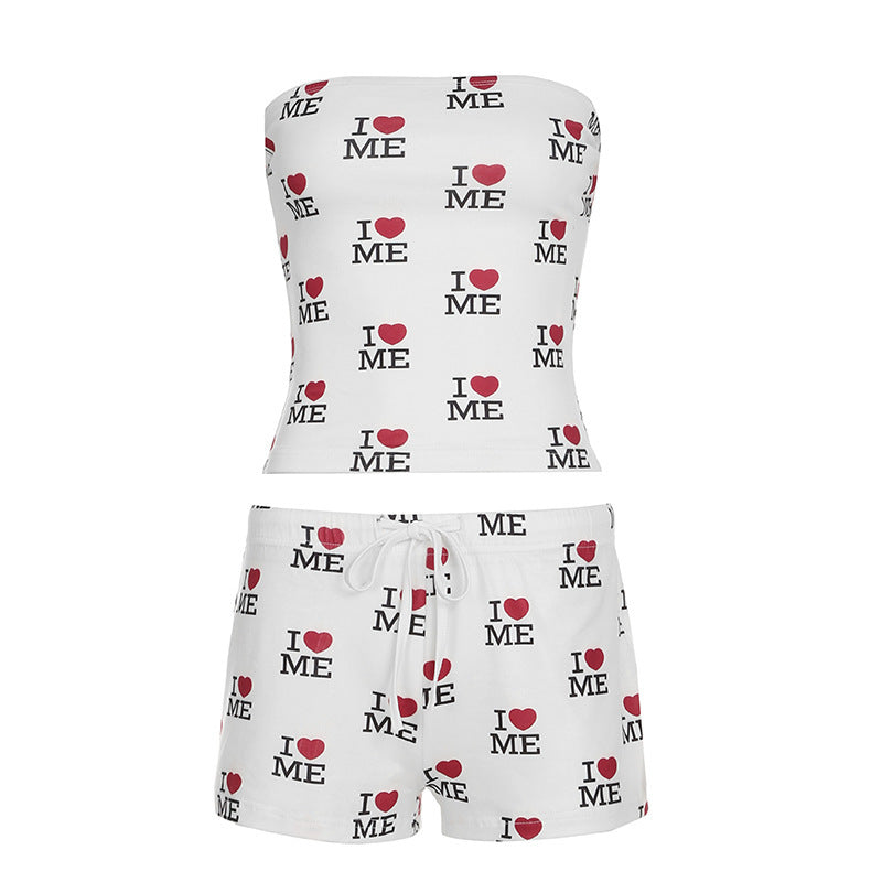 Damen Bandeau-Top mit modischem Druck Drune