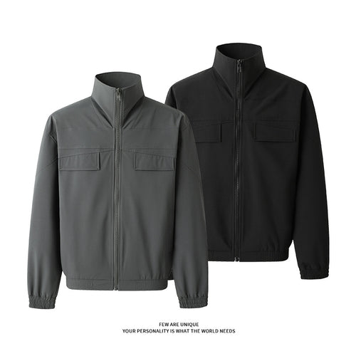 Herren Freizeitjacke mit praktischen Taschen und hohem Kragen Drune