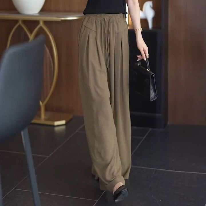 Damen Elegante und fließende Weitbein-Hose Drune