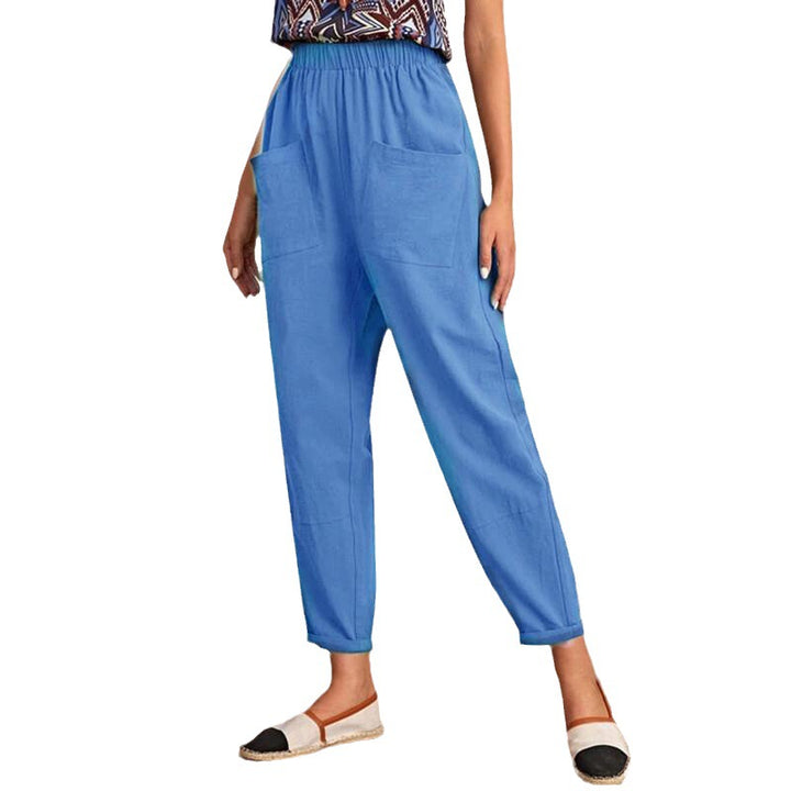 Damen Bequeme Chino-Hose mit elastischem Bund und praktischen Taschen Drune