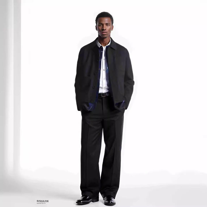 Herren modische Designerjacke mit praktischen Taschen Drune