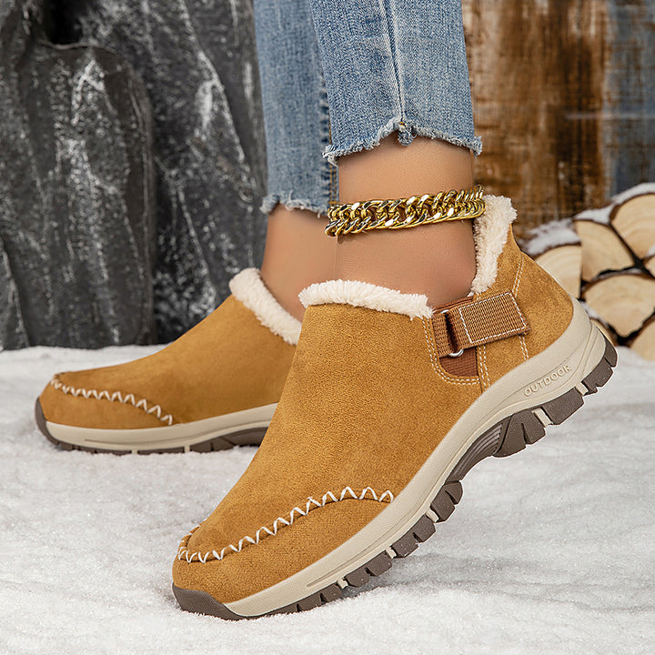 Damen Kuschelige Slipper mit rutschfester Sohle und warmem Innenfutter Drune