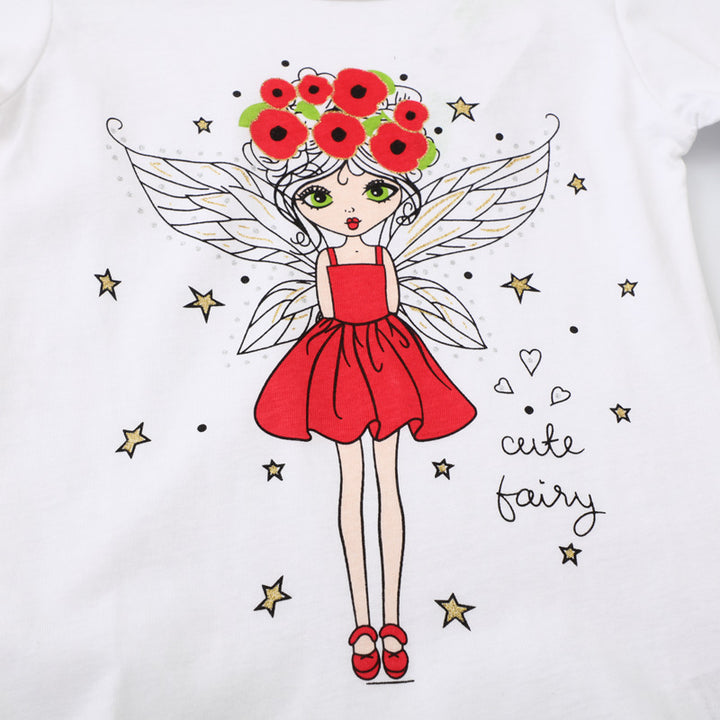 Mädchen Langarmshirt mit niedlichem Feen-Motiv Drune