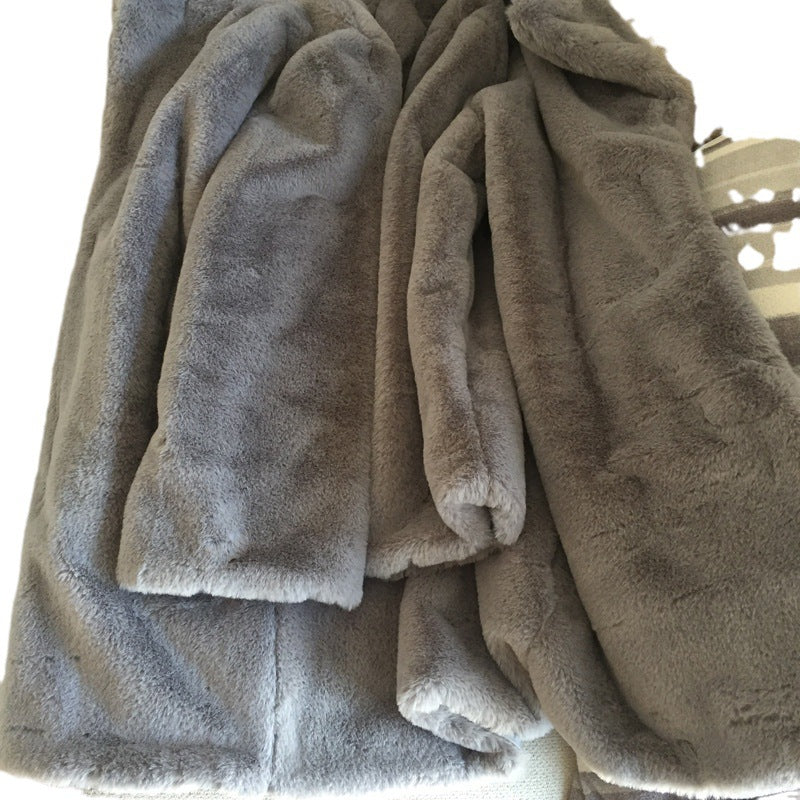 Damen luxuriöser Fleece-Mantel Drune