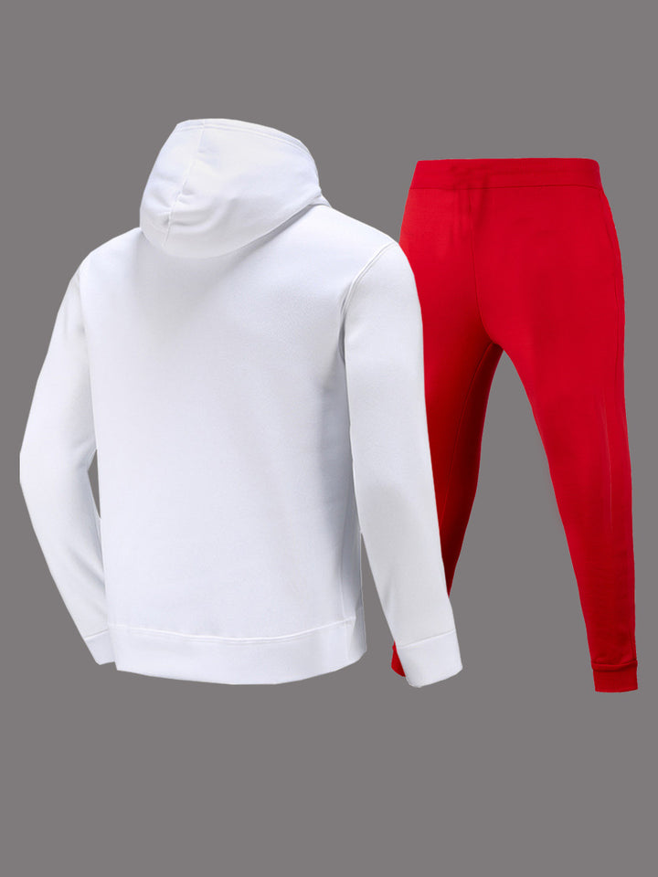 Damen Hoodie und Jogginghose Set im urbanen Stil mit kreativem Grafikdruck Drune