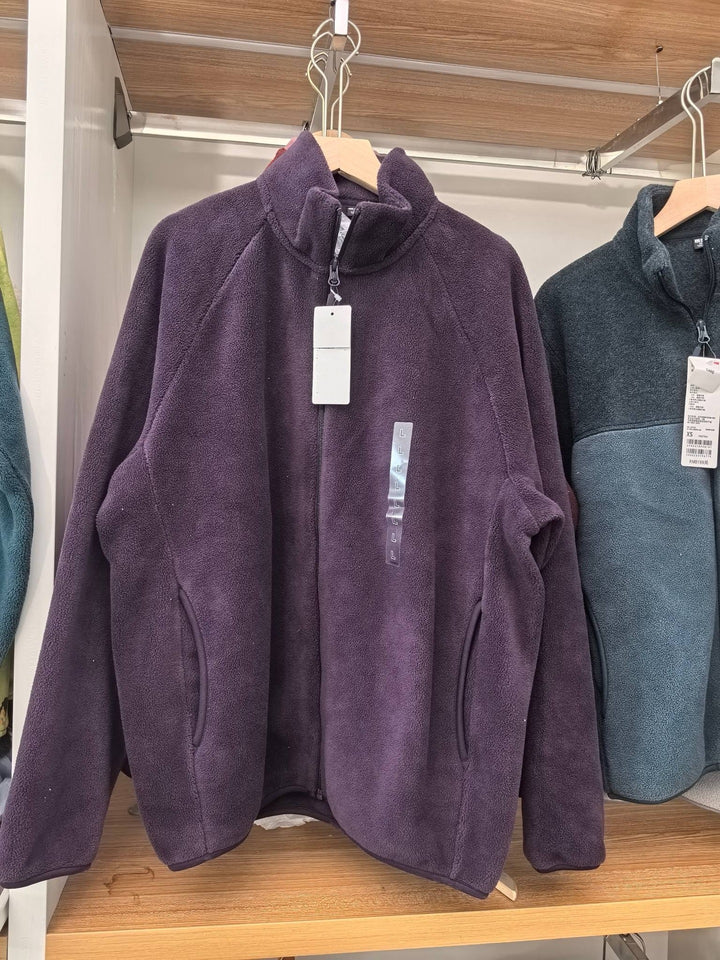 Damen Fleecejacke mit hohem Kragen und seitlichen Taschen Drune