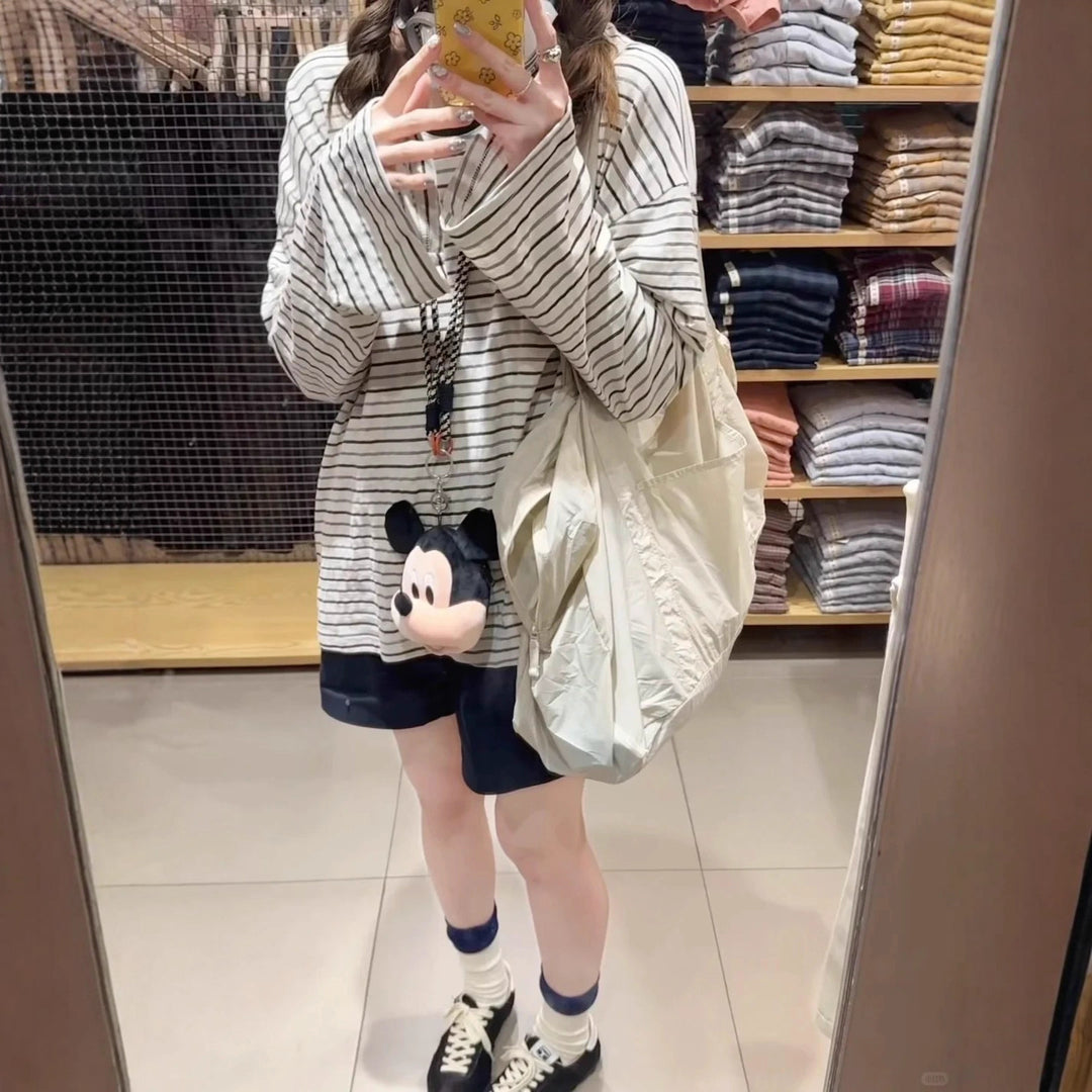 Damen lässiges Übergrößen-Shirt Drune