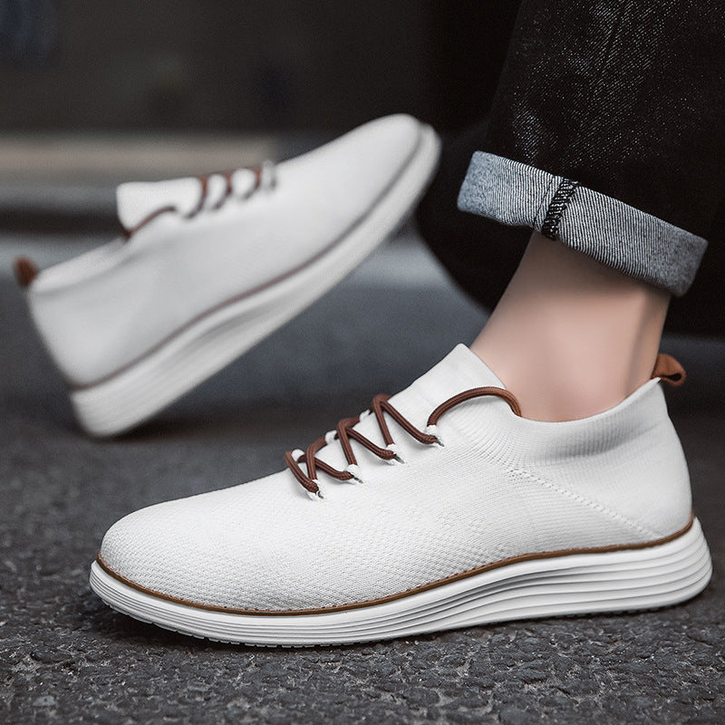 Herren nan elastischer Strick-Sneaker im Sockenschnitt mit gepolstertem Komfortfußbett, flexibler Leichtlaufsohle und dekorativer Schnürung Drune