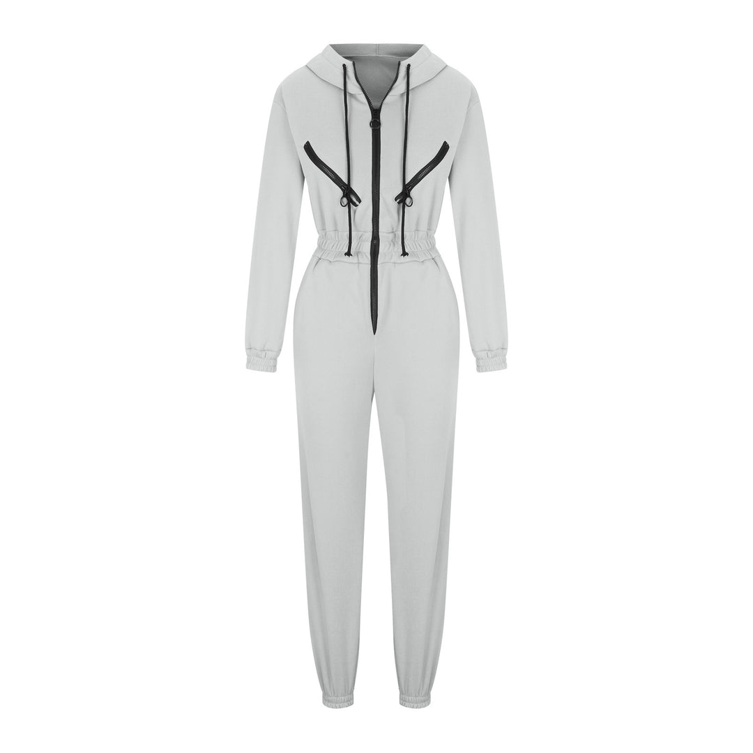Damen nan kurzes Halbzip-Loungewear-Set mit elastischem Taillenbund und oversized Schnitt Drune