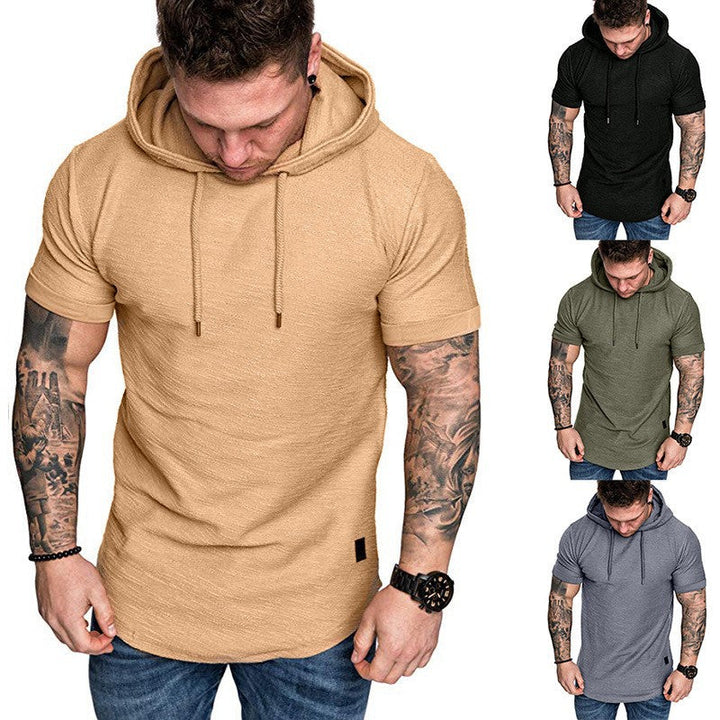 Herren Kapuzen-T-Shirt mit strukturiertem Design und lässigem Schnitt Drune