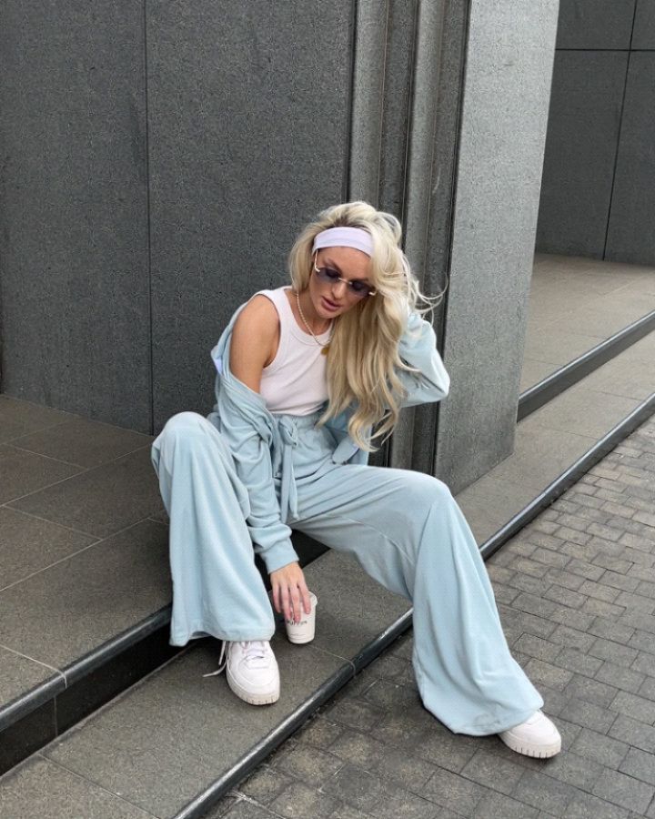 Damen Velours Jogginganzug Drune