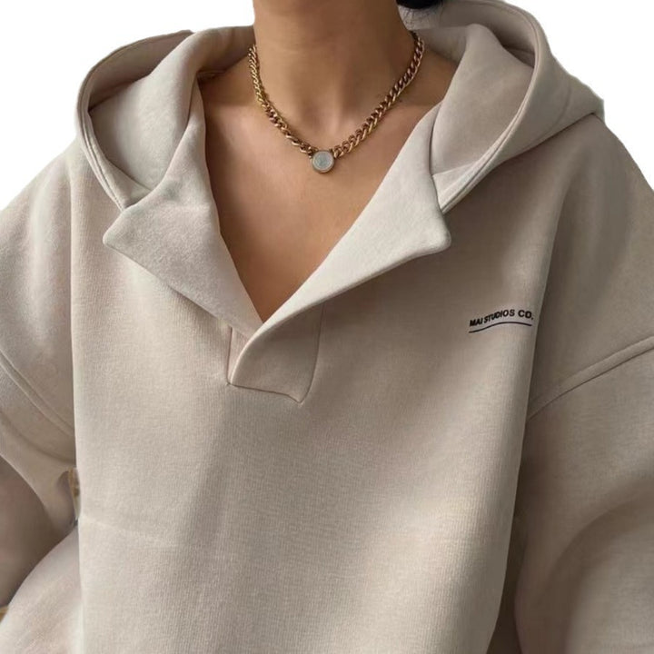 Damen Sportliches Oversized Poloshirt Drune