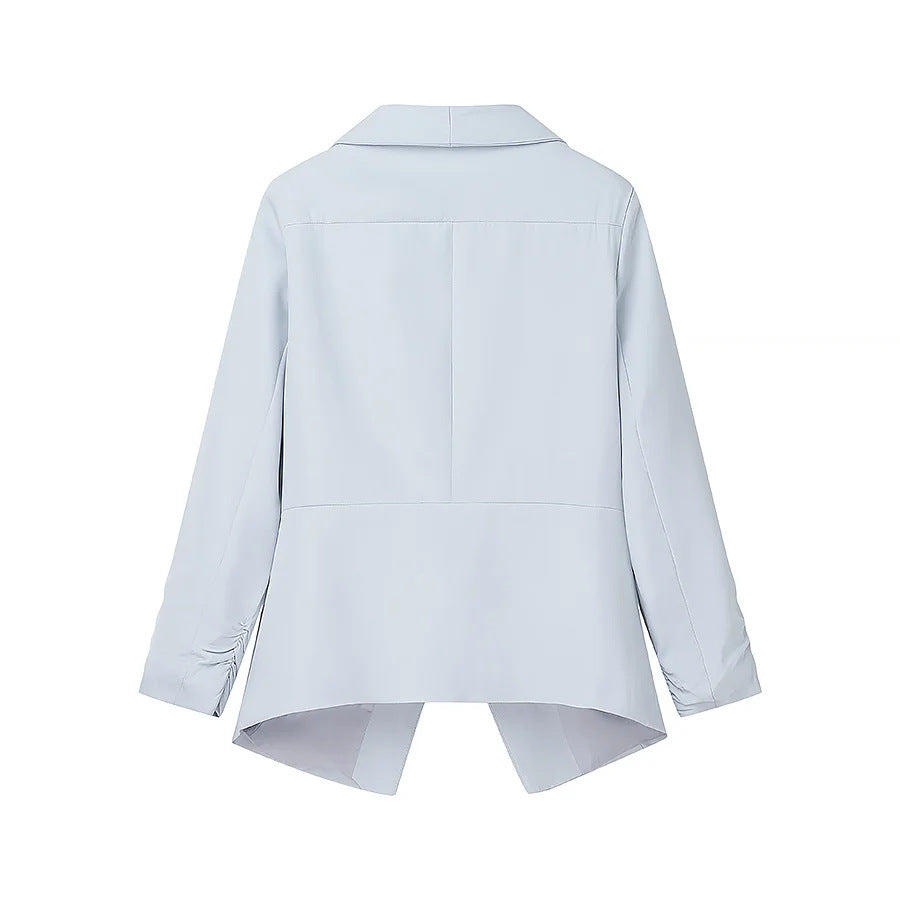 Damen elegante Blazerjacke mit lässigem Schnitt und modischem Revers Drune