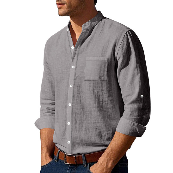 Herren leichtes Leinenhemd Drune