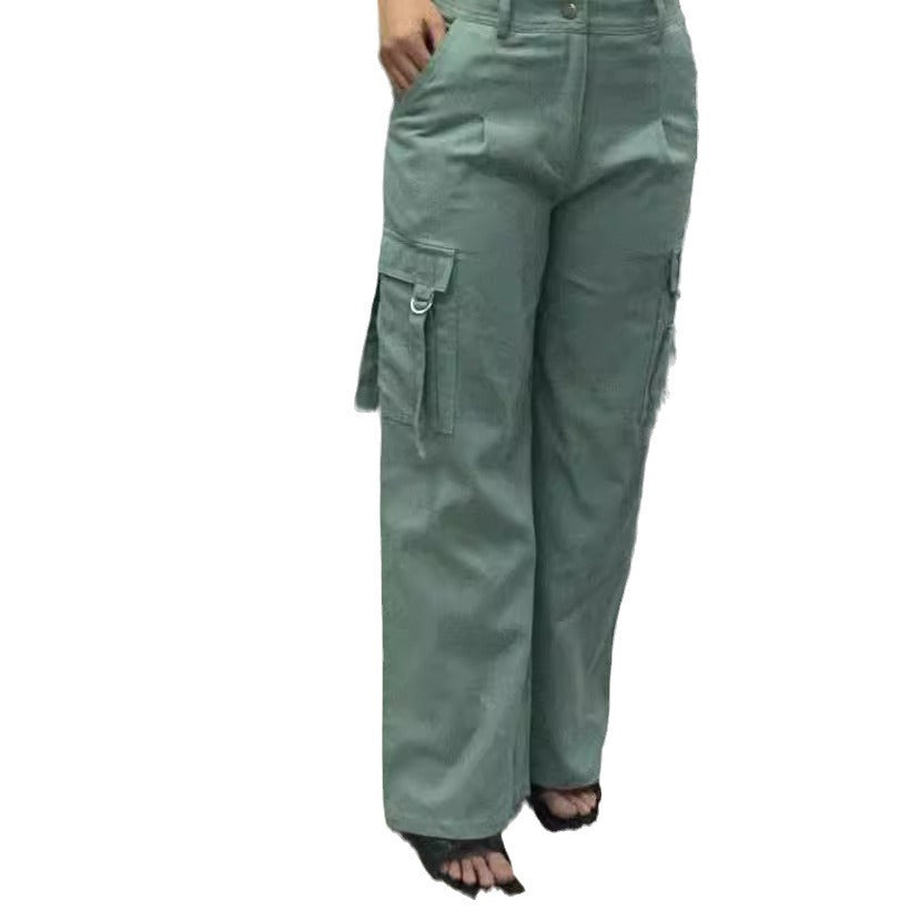 Damen Modische Cargo-Hose mit vielseitigen Taschen und lässigem Schnitt Drune
