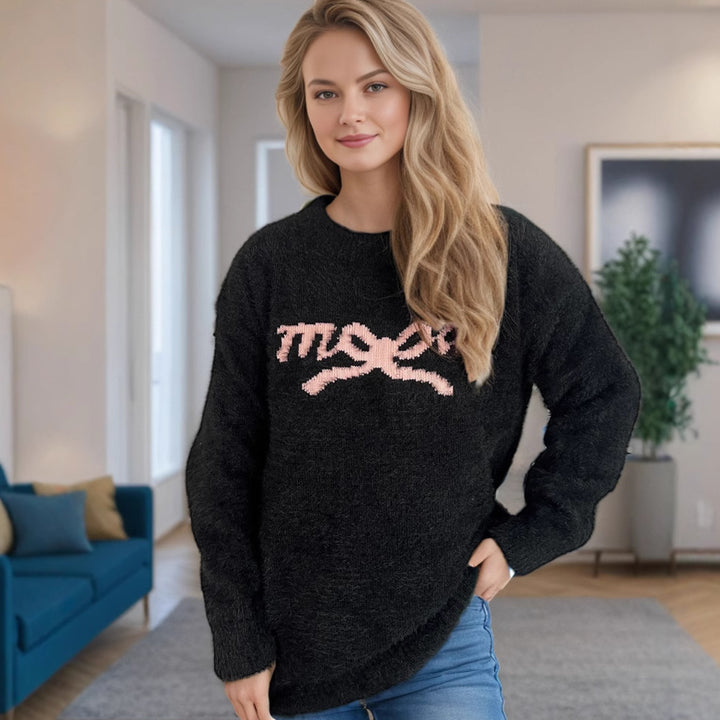 Damen Pullover mit herzigem Motiv und weichem Material Drune