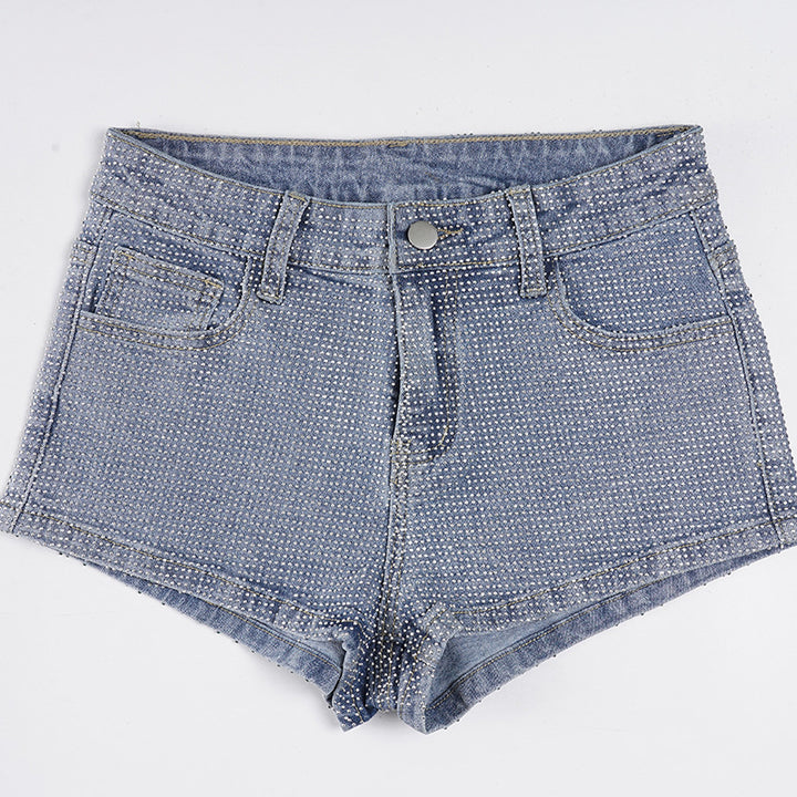 Damen Jeansshorts mit Glitzerakzenten Drune
