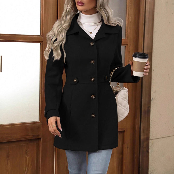 Damen Modische Übergangsjacke mit eleganten Knopfdetails und tailliertem Schnitt Drune