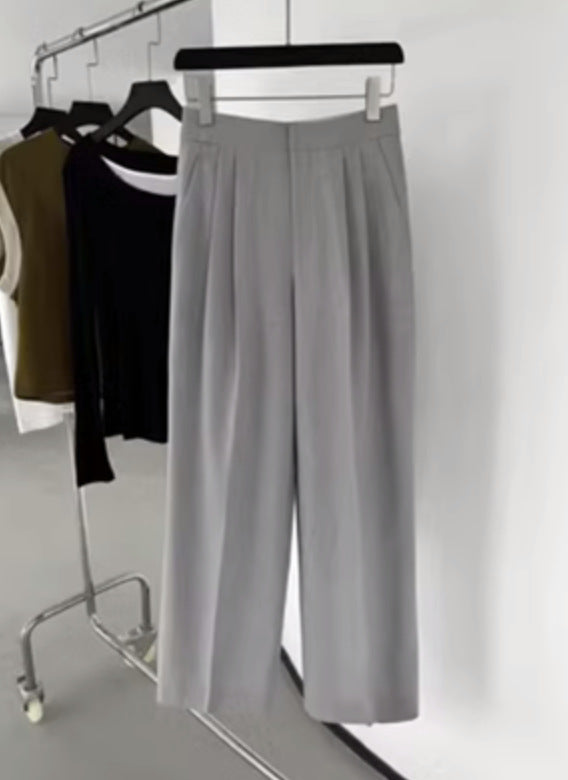 Damen elegante hoch geschnittene Plissee-Hose Drune