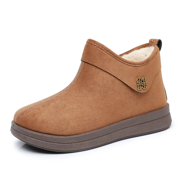 Damen Warmgefütterte Ankle Boots mit rutschfester Sohle Drune