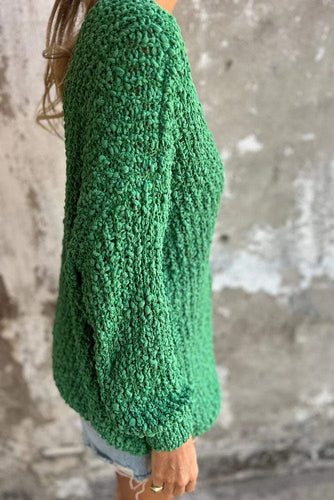 Drune Chunky gestrickter V-Ausschnitt gemütlicher langärmeliger Pullover