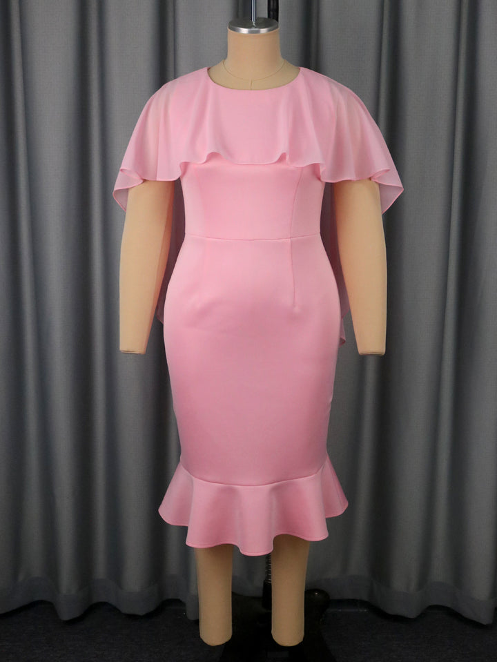 Damen Elegantes Abendkleid mit schwingendem Saum und Raffungen Drune