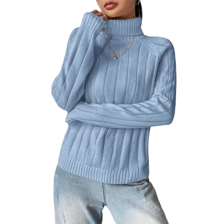Damen Strickpullover mit hohem Kragen Drune