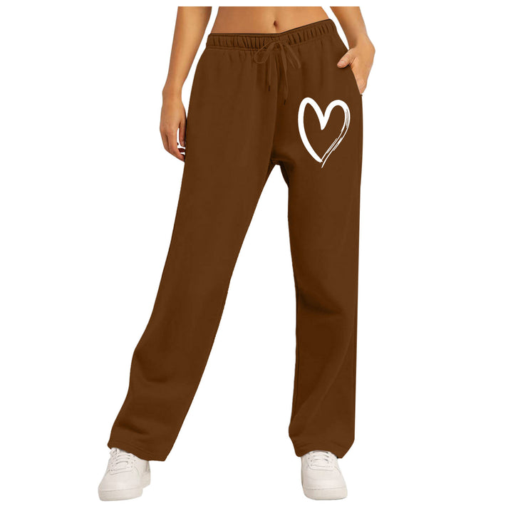 Damen Freizeithose mit einzigartigem Herzmotiv und elastischem Bund Drune