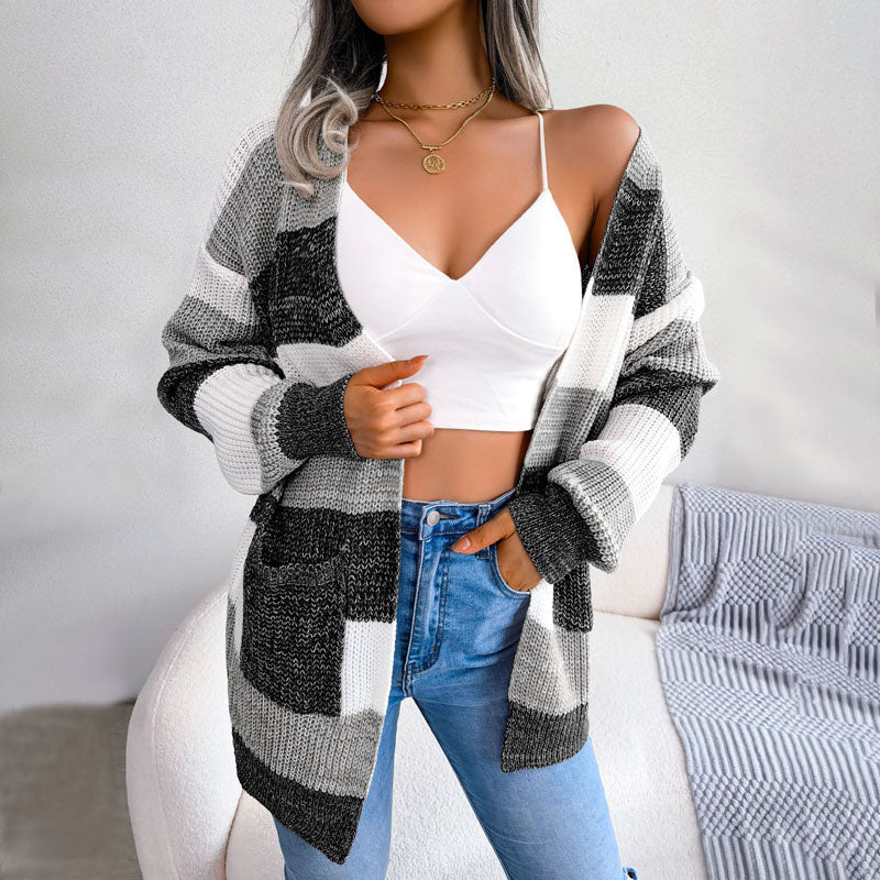 Drune | Gestreifte Strickjacke für Stilvolle Outfits