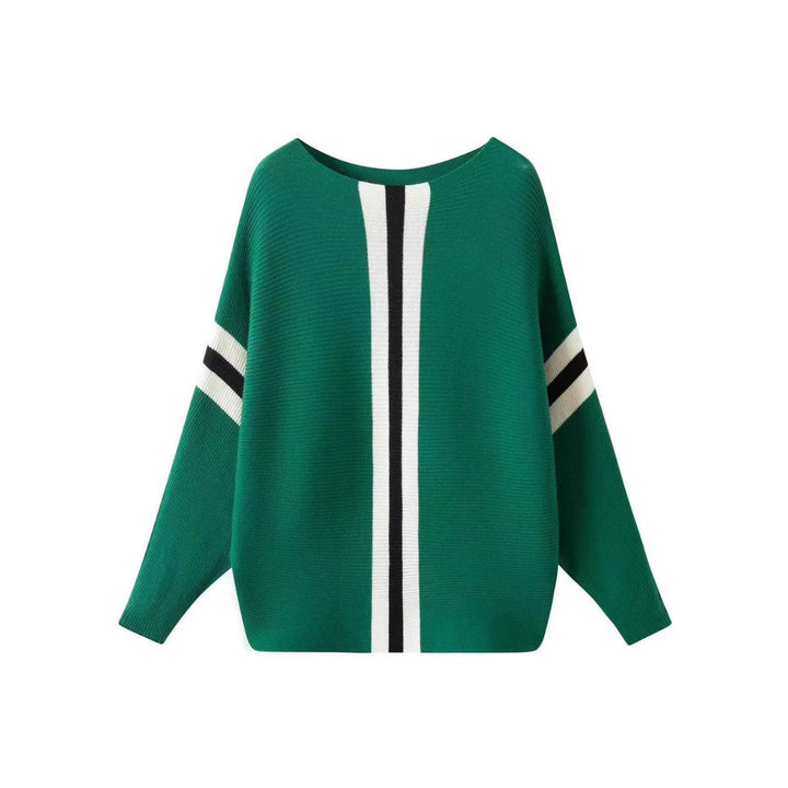 Damen Grobstrickpullover mit modernen Streifen Drune
