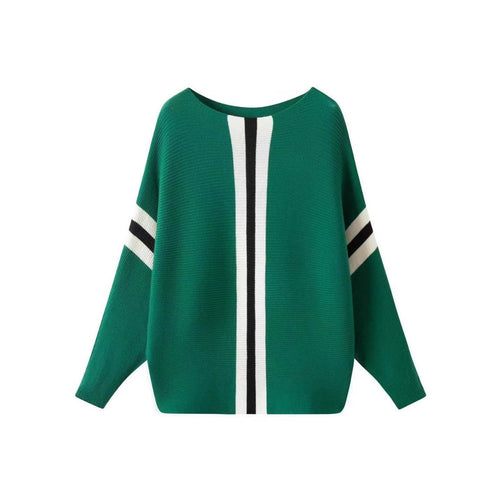 Damen Grobstrickpullover mit modernen Streifen Drune