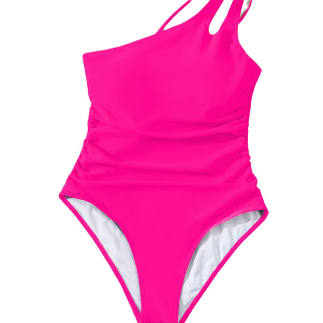 Damen Einseitiger Badeanzug mit elegantem Rüscheneinsatz Drune