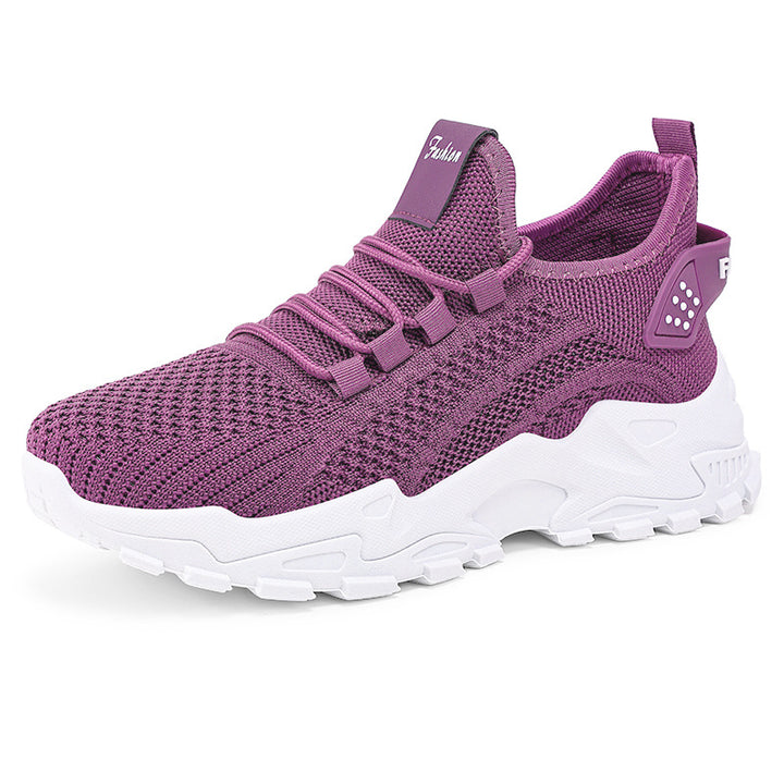 Unisex nan atmungsaktive Strick-Sneaker mit dicker Profilsohle und elastischem Slip-on Drune