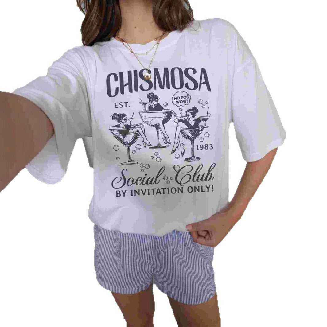 Damen T-Shirt mit coolem Grafikprint und lässiger Passform Drune