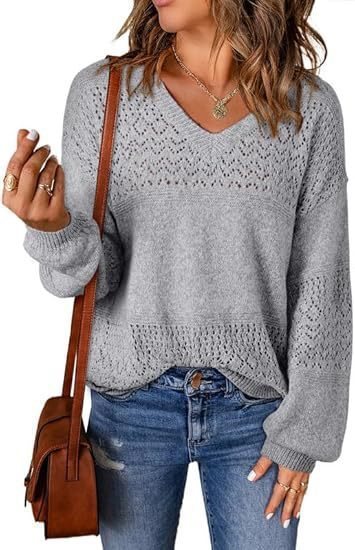 Damen luftiger Strickpullover Drune