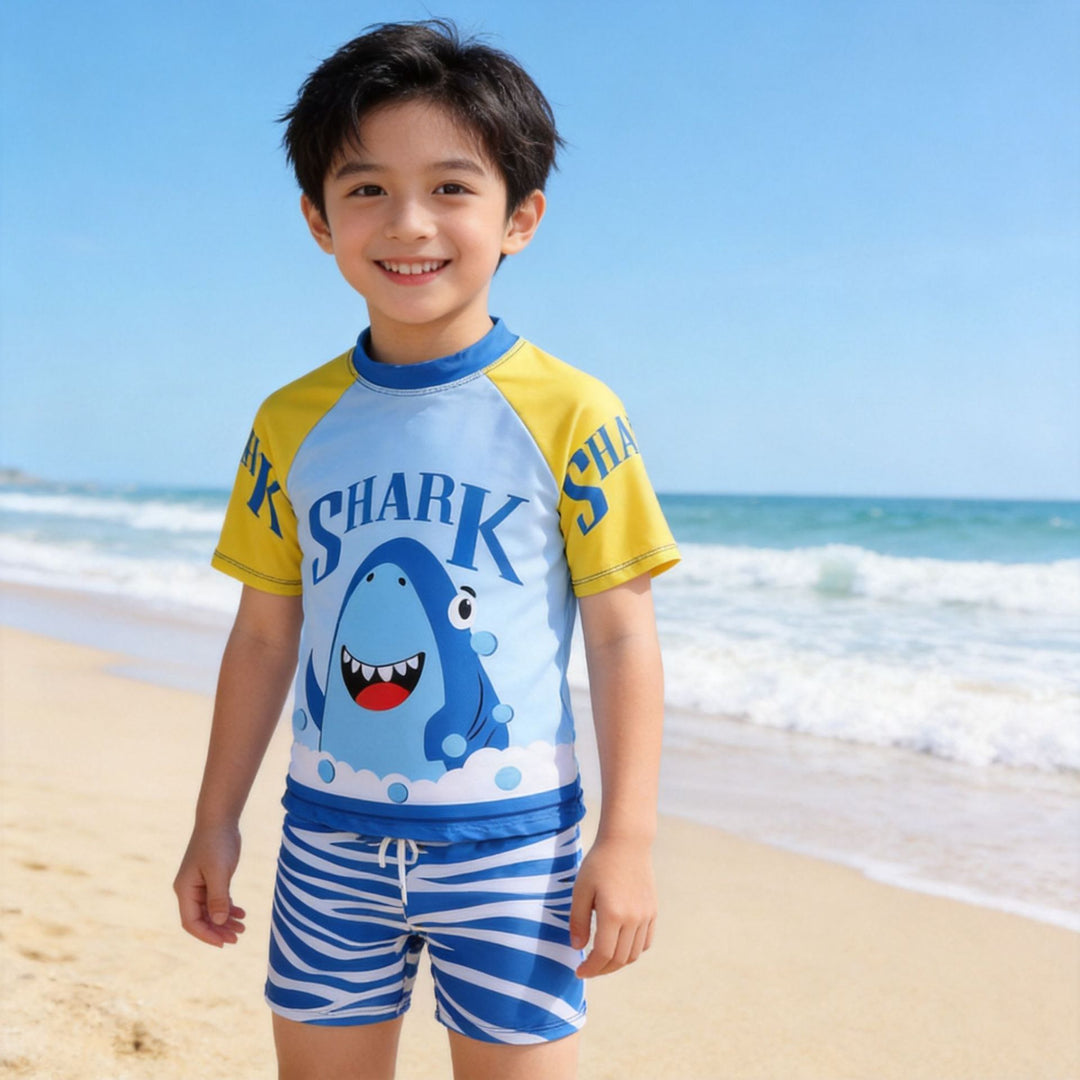 Jungen UV-Schutz Schwimmanzug mit kurzen Ärmeln Drune