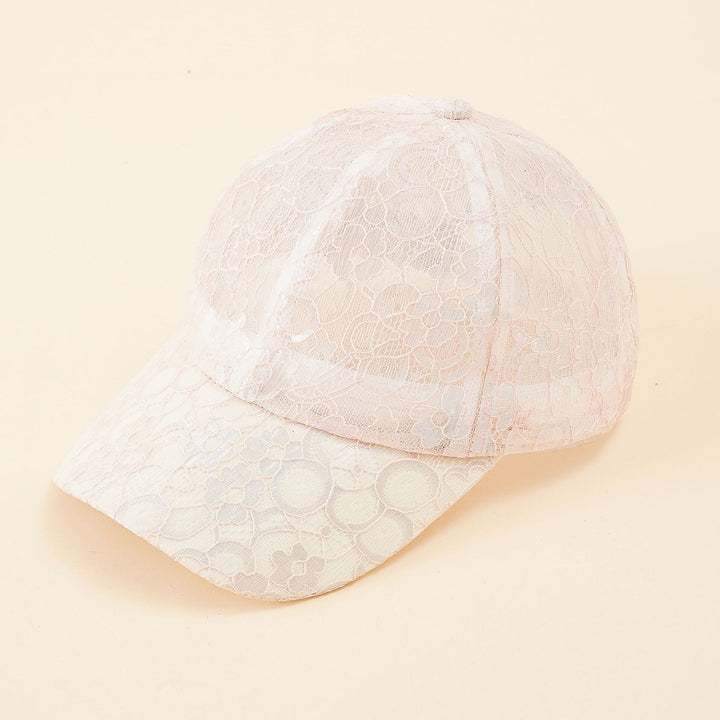 Damen Baseballmütze mit elegantem Spitzenmuster und atmungsaktiver Struktur Drune
