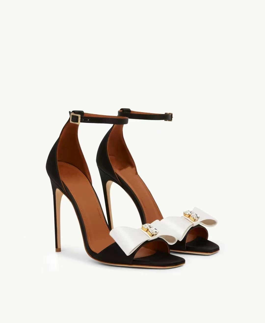 Damen Open-Toe High-Heeled Sandalen mit elegantem Schleifendetail Drune