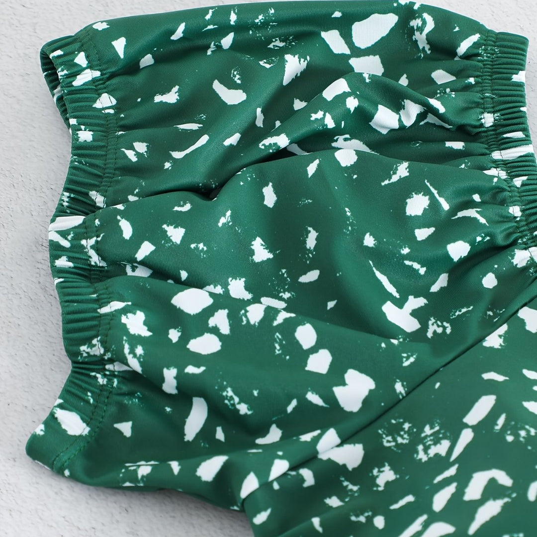 Damen Crop-Bikini Oberteil mit Rüschendetails und passendem Unterteil Drune